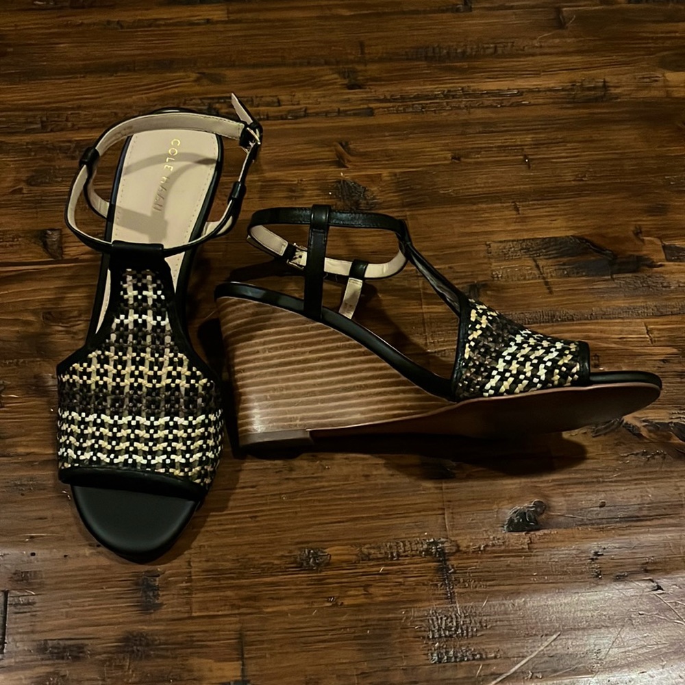 Cole Haan - woven wedges - like new!